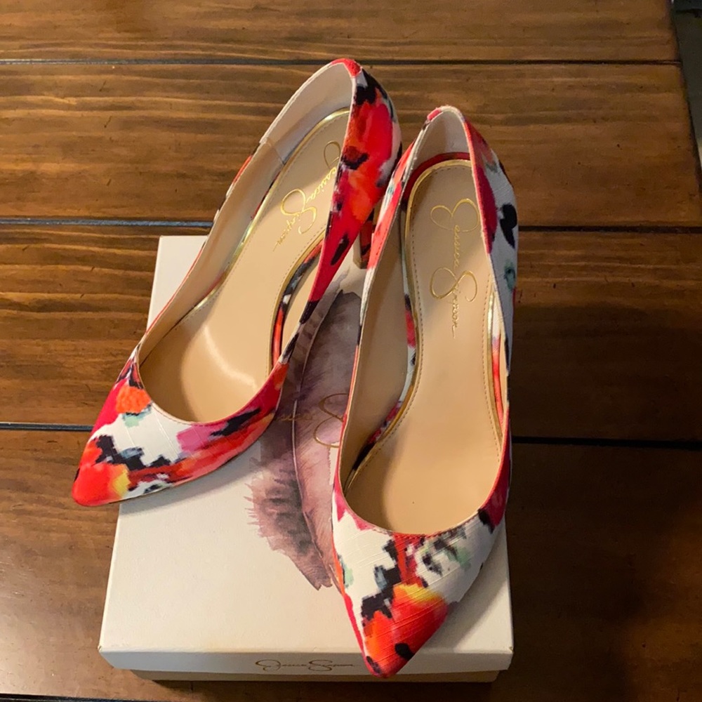 Jessica Simpson,Women’s pump, Pink Multi, Veronica